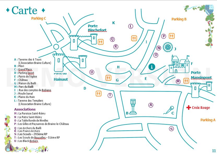 Le weekend des 9, 10 et 11 septembre auront lieu les traditionnelles Rencontres Médiévales de Braine-Le-Château. Un weekend rempli d'animations, de spectacles et de concerts sur le thème du moyen-âge.