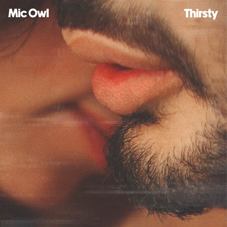photo de couverture de son premier ep. On peut voir la bouche de mic owl mis en premier plan de profil puis en second plan la bouche d'une femme