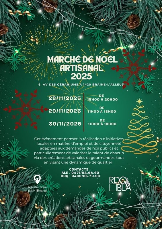 Braine-l’Alleud > Marché > Noël artisanal