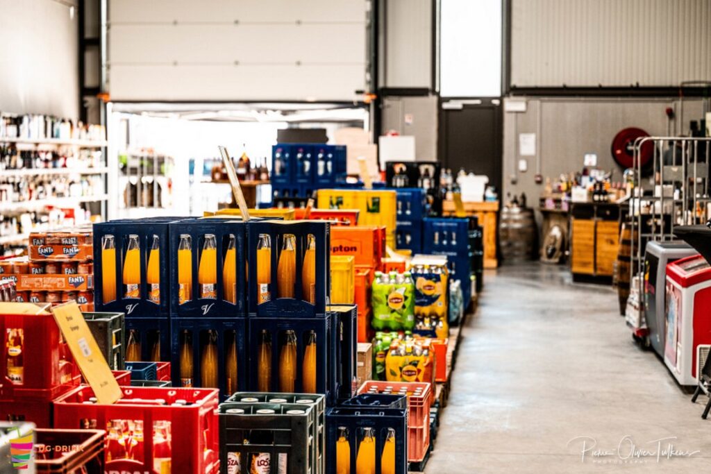 Stand boissons événement plein air DG Drink Brabant Wallon — softs bières vins bulles pour tous