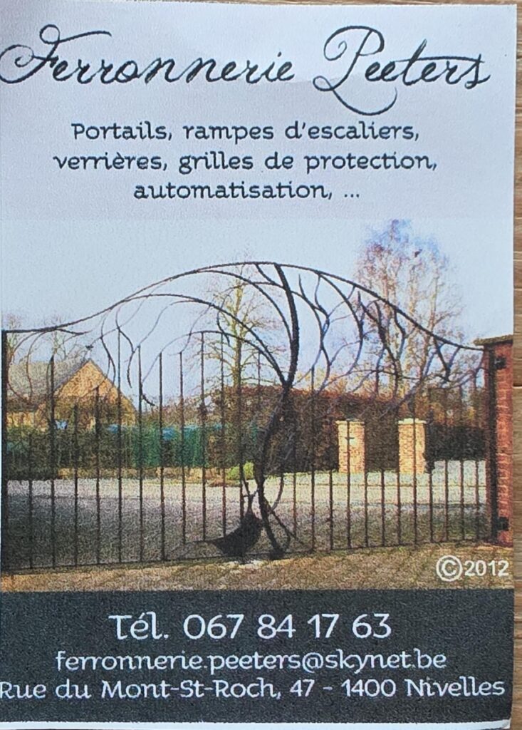 Nivelles > Art en Chemin > Ferronnerie Peeters
