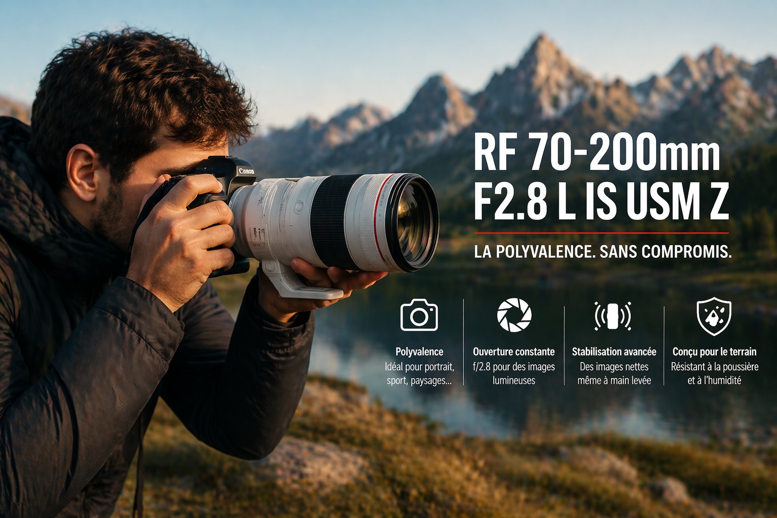 Canon RF 70-200mm f/2.8 L IS USM Z — zoom téléobjectif professionnel exemple zoom focale fixe — info-lux