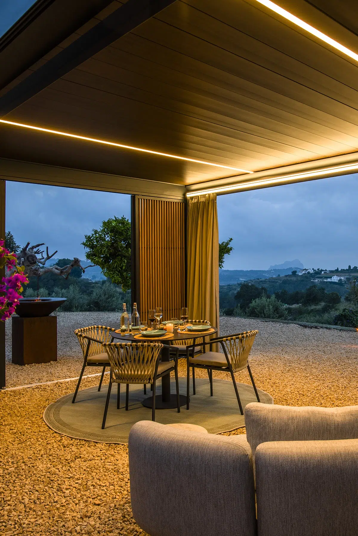 Eclairage LED intégré pergola Renson - WB Outdoor Concept