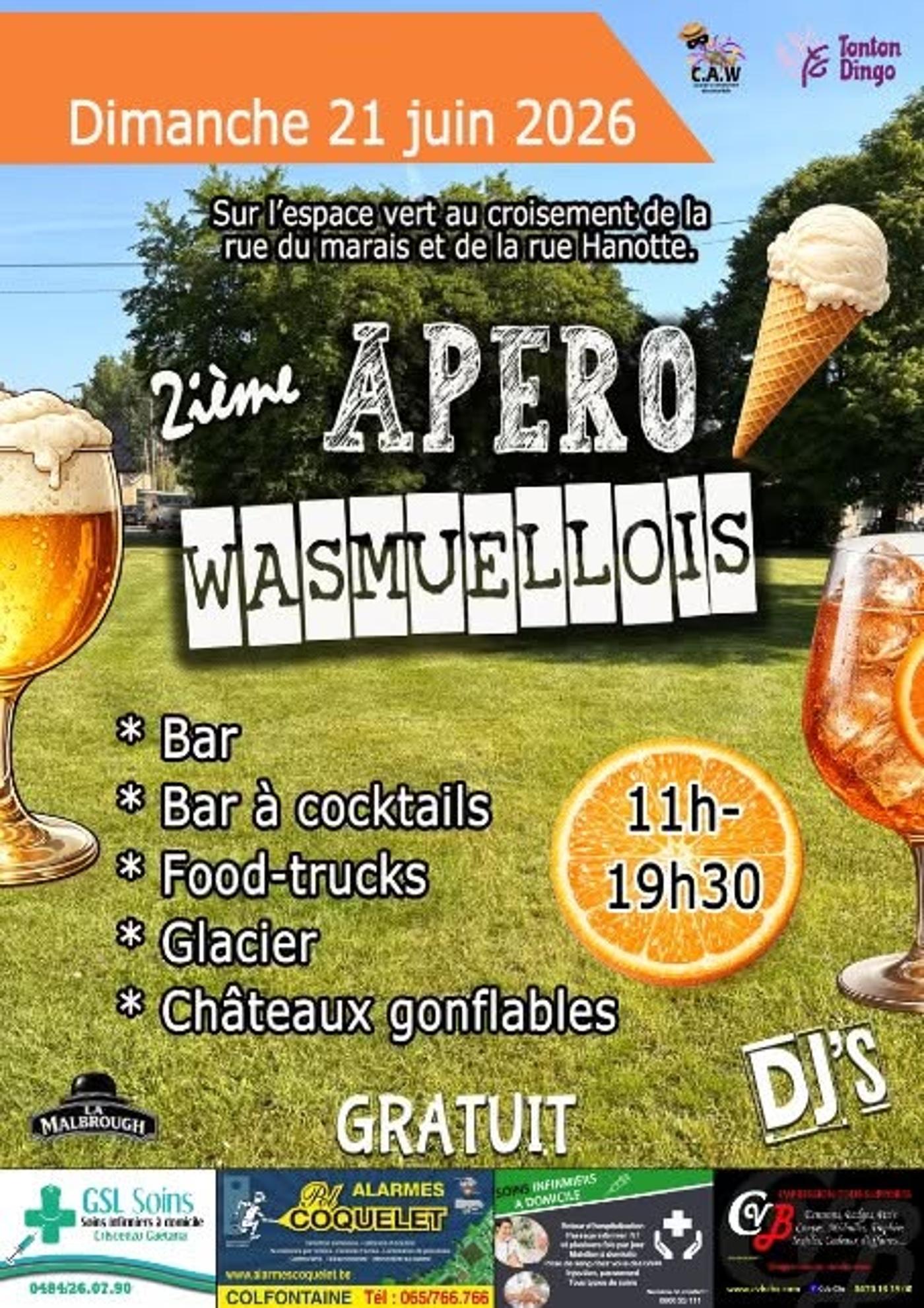 Affiche officielle 2ème Apéro wasmuellois 2026