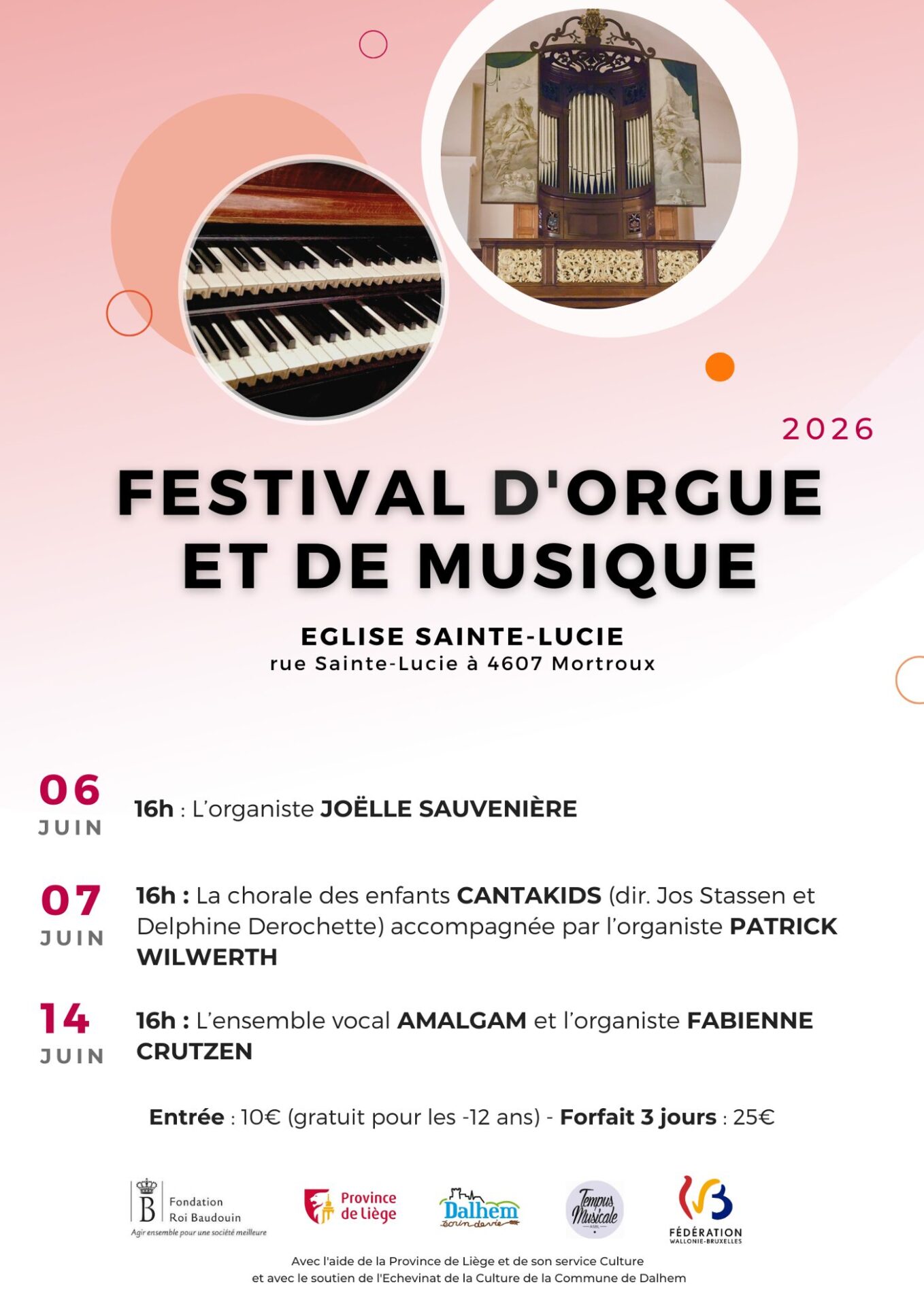 Affiche officielle Festival d'orgue et de musique 2026