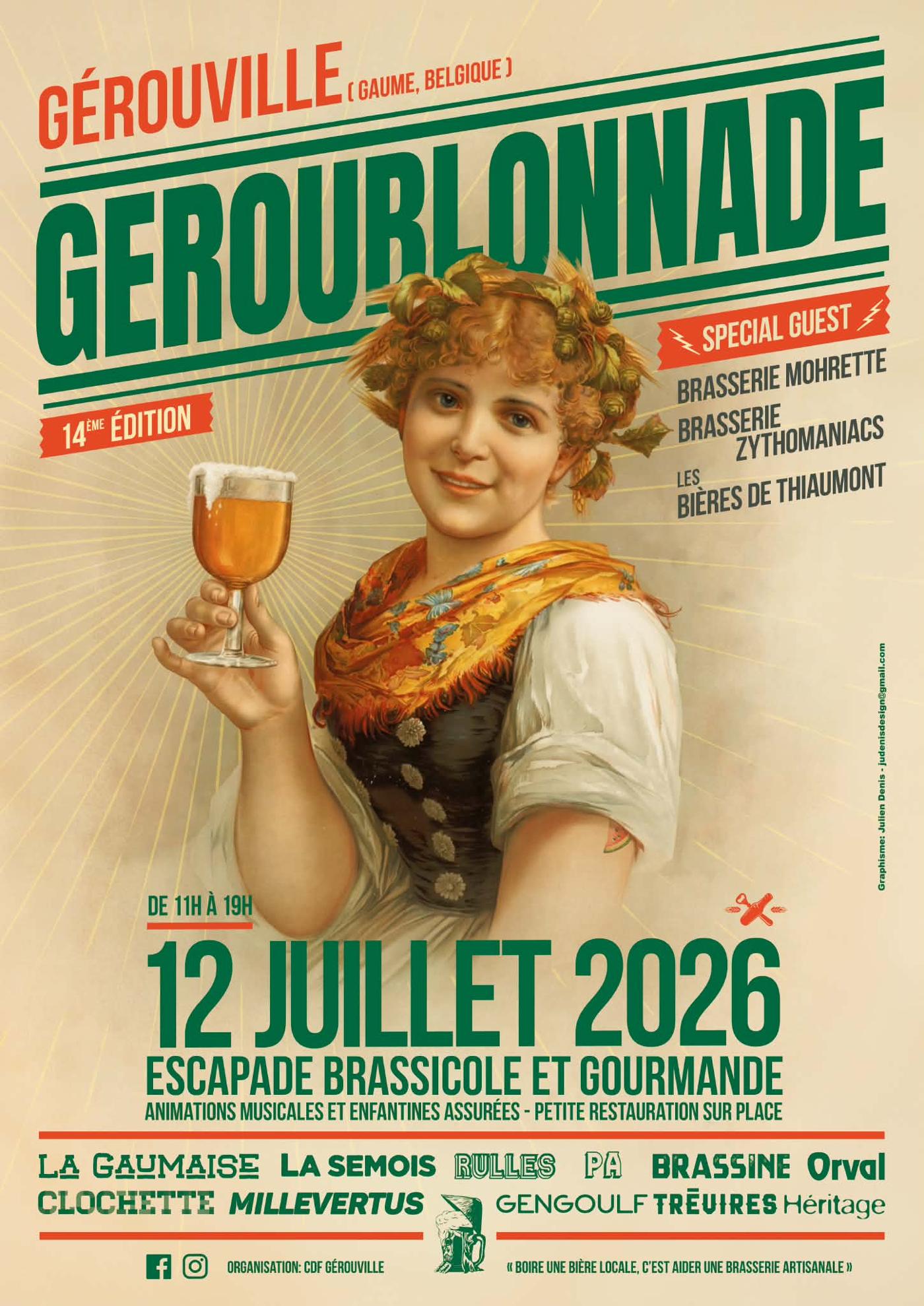 Affiche officielle Géroublonnade à Gérouville 2026