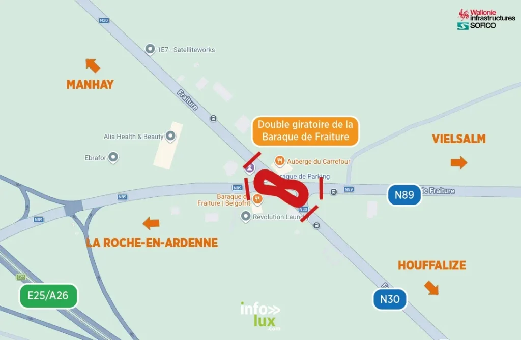 D’importants travaux sur la N89 à la Baraque de Fraiture