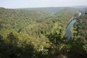 La presqu'île du Tombeau du Chevalier dans un méandre de la Semois